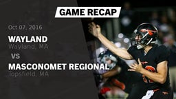 Recap: Wayland  vs. Masconomet Regional  2016