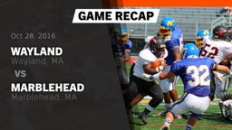 Recap: Wayland  vs. Marblehead  2016