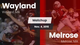 Matchup: Wayland  vs. Melrose  2016