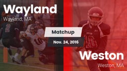 Matchup: Wayland  vs. Weston  2016