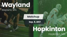 Matchup: Wayland  vs. Hopkinton  2017