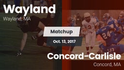 Matchup: Wayland  vs. Concord-Carlisle  2017