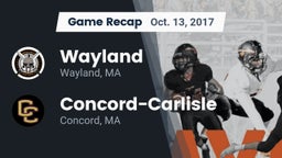 Recap: Wayland  vs. Concord-Carlisle  2017