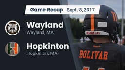 Recap: Wayland  vs. Hopkinton  2017
