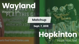 Matchup: Wayland  vs. Hopkinton  2018