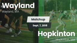 Matchup: Wayland  vs. Hopkinton  2018