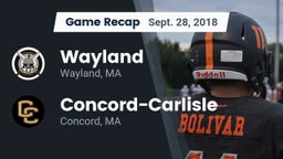 Recap: Wayland  vs. Concord-Carlisle  2018