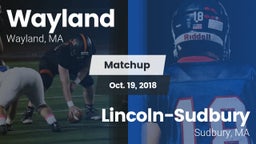Matchup: Wayland  vs. Lincoln-Sudbury  2018