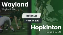 Matchup: Wayland  vs. Hopkinton  2019