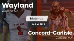 Matchup: Wayland  vs. Concord-Carlisle  2019