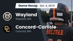 Recap: Wayland  vs. Concord-Carlisle  2019
