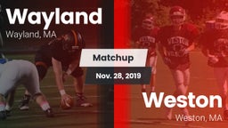 Matchup: Wayland  vs. Weston 2019