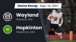 Recap: Wayland  vs. Hopkinton  2021