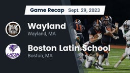 Recap: Wayland  vs. Boston Latin School 2023