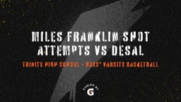 Trinity basketball highlights Miles Franklin shot attempts vs DeSal