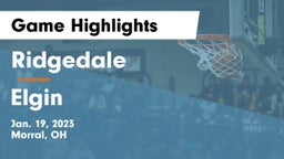 Ridgedale  vs Elgin  Game Highlights - Jan. 19, 2023