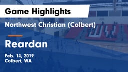 Northwest Christian  (Colbert) vs Reardan  Game Highlights - Feb. 14, 2019