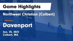 Northwest Christian  (Colbert) vs Davenport  Game Highlights - Jan. 25, 2022