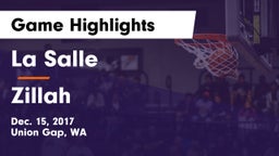 La Salle  vs Zillah  Game Highlights - Dec. 15, 2017