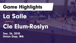 La Salle  vs Cle Elum-Roslyn  Game Highlights - Jan. 26, 2018