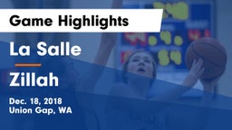 La Salle  vs Zillah  Game Highlights - Dec. 18, 2018