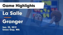 La Salle  vs Granger Game Highlights - Jan. 25, 2019