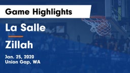 La Salle  vs Zillah  Game Highlights - Jan. 25, 2020