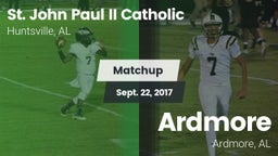 Matchup: Pope John Paul II vs. Ardmore  2017