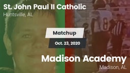 Matchup: Pope John Paul II vs. Madison Academy  2020