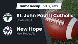 Recap: St. John Paul II Catholic  vs. New Hope  2022