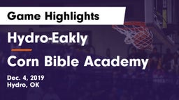 Hydro-Eakly  vs Corn Bible Academy  Game Highlights - Dec. 4, 2019