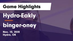 Hydro-Eakly  vs binger-oney Game Highlights - Nov. 10, 2020