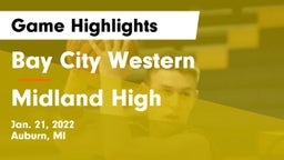 Bay City Western  vs Midland High Game Highlights - Jan. 21, 2022