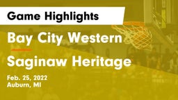 Bay City Western  vs Saginaw Heritage Game Highlights - Feb. 25, 2022