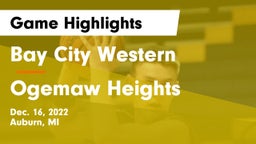 Bay City Western  vs Ogemaw Heights Game Highlights - Dec. 16, 2022