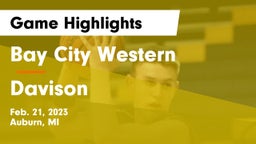 Bay City Western  vs Davison Game Highlights - Feb. 21, 2023