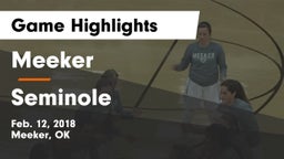 Meeker  vs Seminole  Game Highlights - Feb. 12, 2018