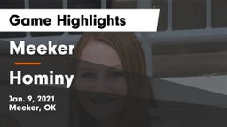 Meeker  vs Hominy Game Highlights - Jan. 9, 2021
