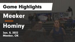 Meeker  vs Hominy  Game Highlights - Jan. 8, 2022