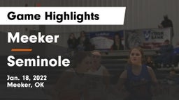 Meeker  vs Seminole  Game Highlights - Jan. 18, 2022