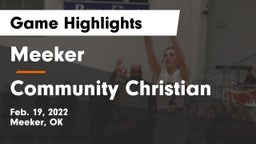 Meeker  vs Community Christian  Game Highlights - Feb. 19, 2022