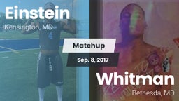 Matchup: Einstein  vs. Whitman  2017
