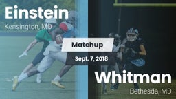 Matchup: Einstein  vs. Whitman  2018