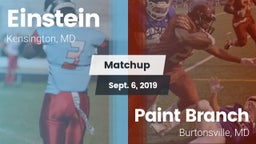 Matchup: Einstein  vs. Paint Branch  2019