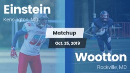 Matchup: Einstein  vs. Wootton  2019