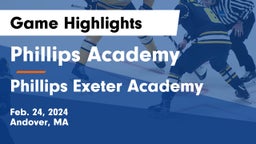Phillips Academy vs Phillips Exeter Academy Game Highlights - Feb. 24, 2024