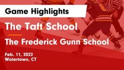The Taft School vs The Frederick Gunn School Game Highlights - Feb. 11, 2022