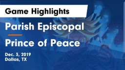 Parish Episcopal  vs Prince of Peace  Game Highlights - Dec. 3, 2019