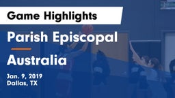 Parish Episcopal  vs Australia Game Highlights - Jan. 9, 2019