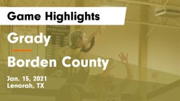 Grady  vs Borden County Game Highlights - Jan. 15, 2021